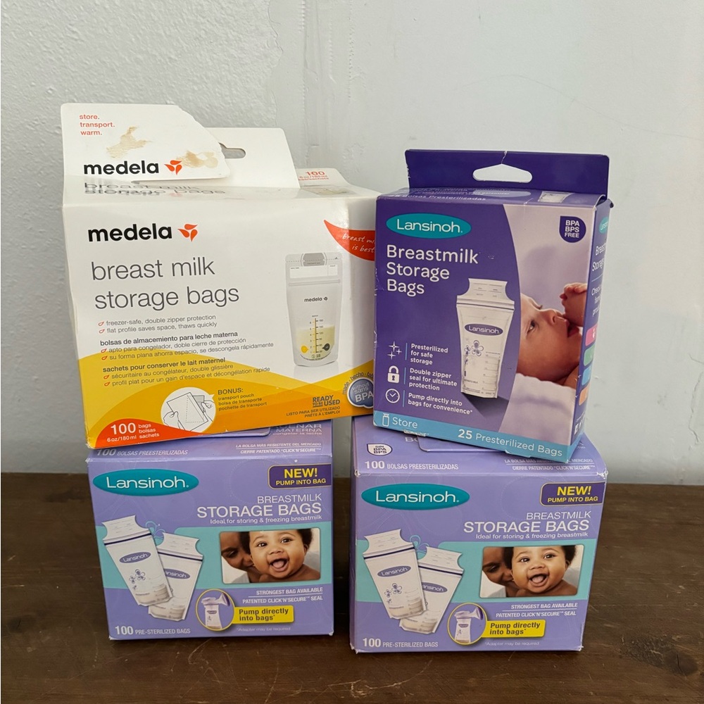 Breast milk storage bags